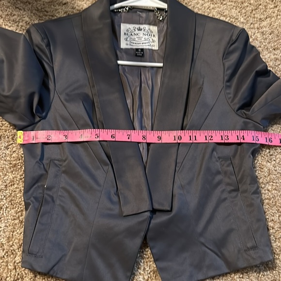 Blanc Nor Cropped Blazer Pewter S - Picture 10 of 13
